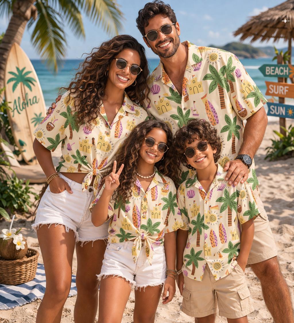Plant Parents - Camisa Infantil Havaiana com Estampa de