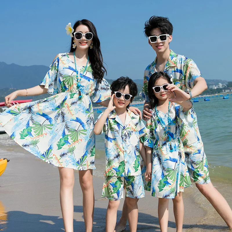 Plant Parent Clothing - Casal de férias olhar pai-filho roupas